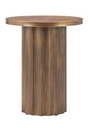 Burl Veneer Round Side Table | OROA Modern Afinato | Oroa.com
