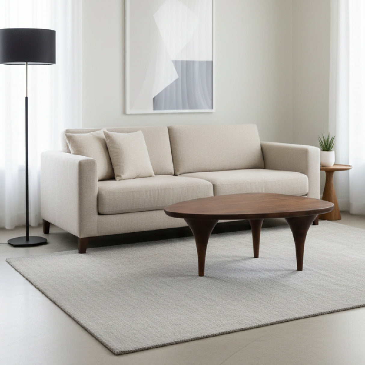   Walnut Finished Coffee Table | Oroa.com