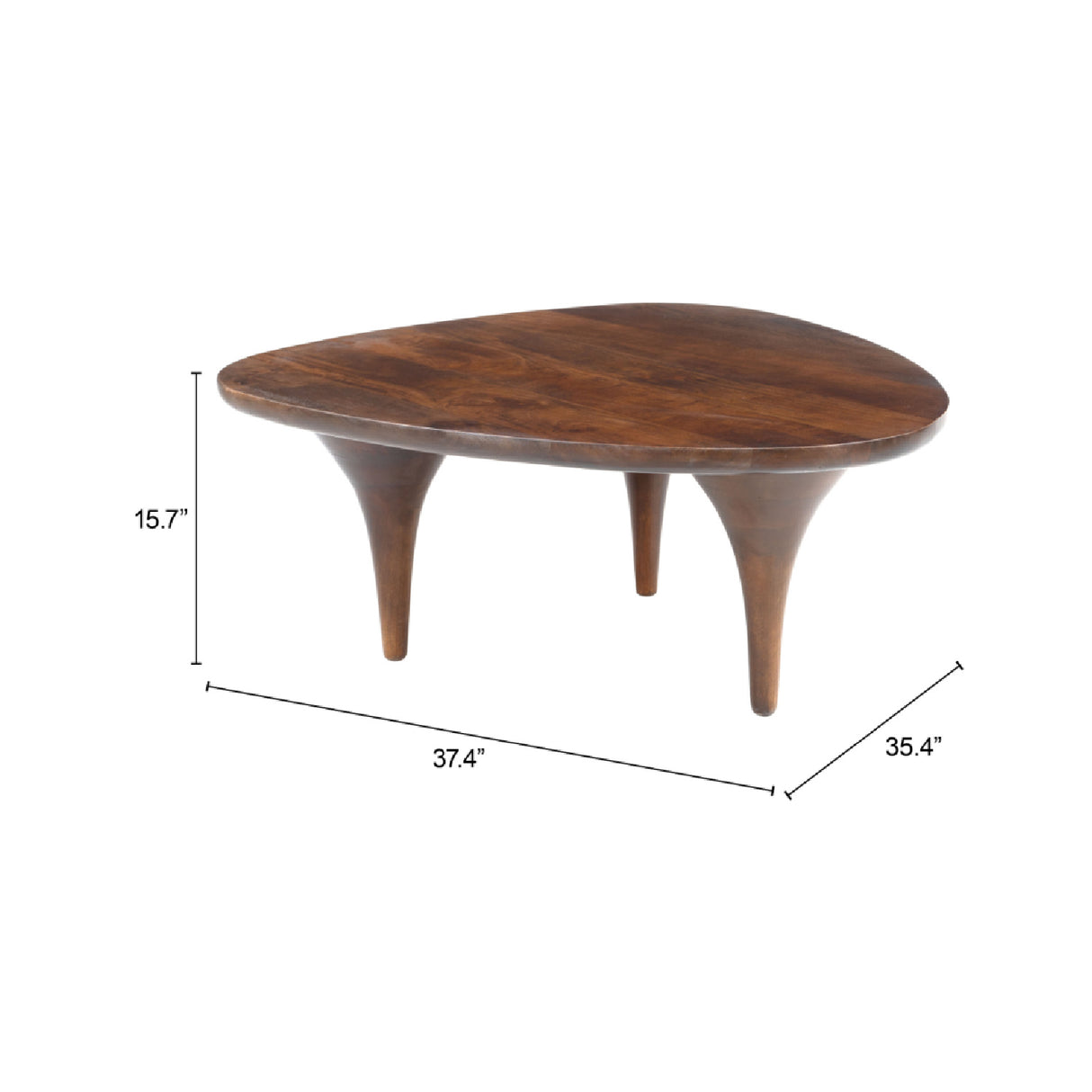   Walnut Finished Coffee Table | Oroa.com