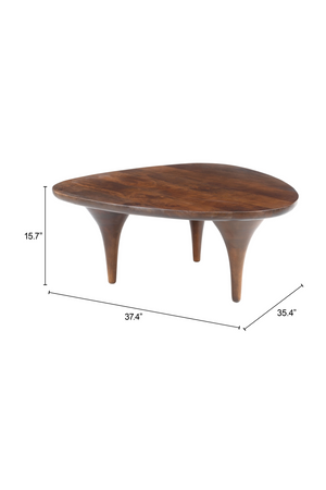 Walnut Finished Coffee Table | OROA Modern Spiker | Oroa.com
