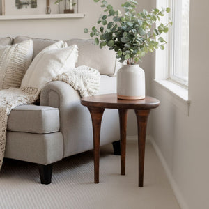 Walnut Finished Side Table | OROA Modern Spiker