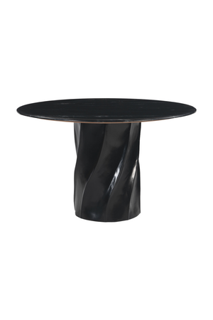 Black Wooden Round Dining Table | OROA Modern Kuro | Oroa.com