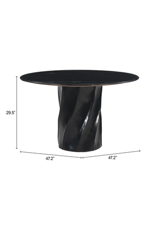 Black Wooden Round Dining Table | OROA Modern Kuro | Oroa.com
