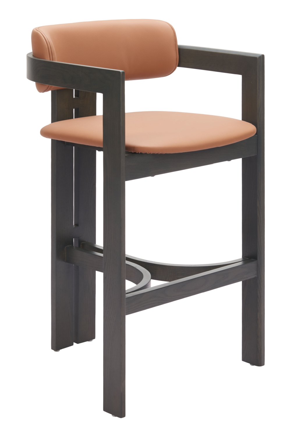 Wood Framed Brown Bar Stool | OROA Modern Shaili | Oroa.com