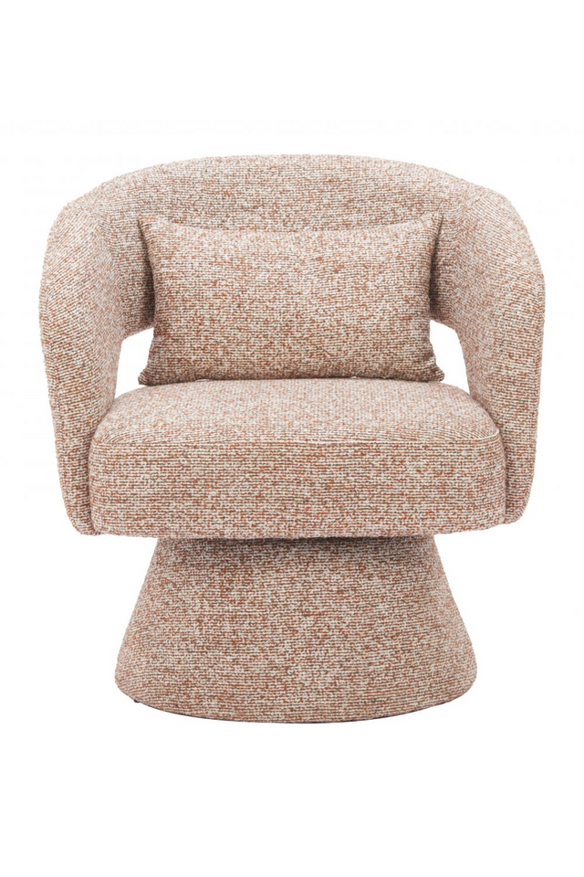 Speckled Brown Shearling Swivel Chair | OROA Modern Liva | Oroa.com