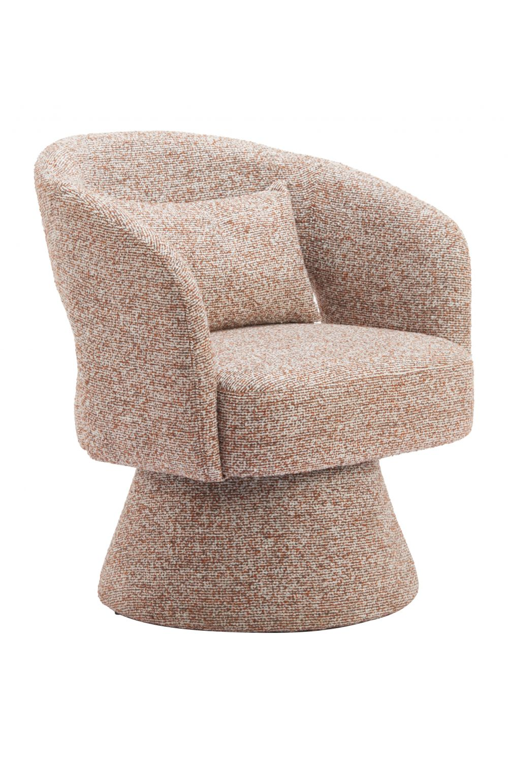 Speckled Brown Shearling Swivel Chair | OROA Modern Liva | Oroa.com