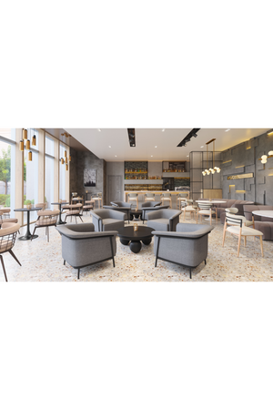 Gray Fabric Armless Dining Chairs (2) | OROA Modern Equinox | Oroa.com