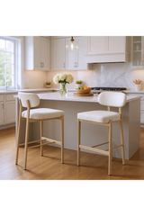 Gray Textured Weave Bar Stools (2) | OROA Modern Auream | Oroa.com