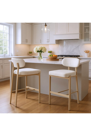 Gray Textured Weave Bar Stools (2) | OROA Modern Auream | Oroa.com