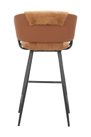 Brown Leather Bar Stools (2) | OROA Modern Juno | Oroa.com