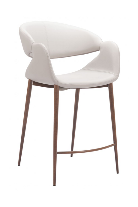 Beige Cut-Out Back Counter Stool | OROA Modern Limay | Oroa.com