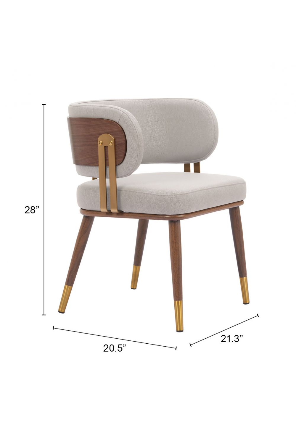 Beige Leather Dining Chair | OROA Modern Brew | Oroa.com