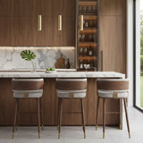 Beige Leather Bar Stool | OROA Modern Brew | Oroa.com