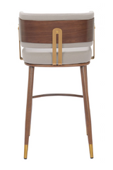 Beige Leather Bar Stool | OROA Modern Brew | Oroa.com