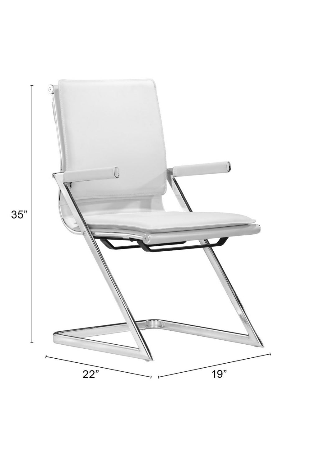 Polished Steel Office Chairs (2) | OROA Modern Plus | Oroa.com