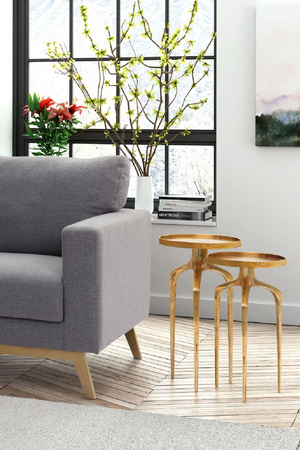 Antique Gold Accent Table Set | OROA Modern Como | Oroa.com