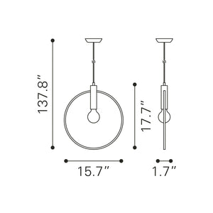 Brass Ring Pendant Lamp | OROA Modern Irenza