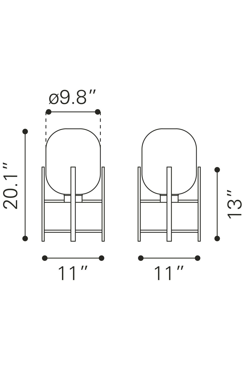 Tinted Glass Table Lamp | OROA Modern Wonderwall | Oroa.com