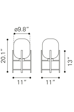 Tinted Glass Table Lamp | OROA Modern Wonderwall | Oroa.com