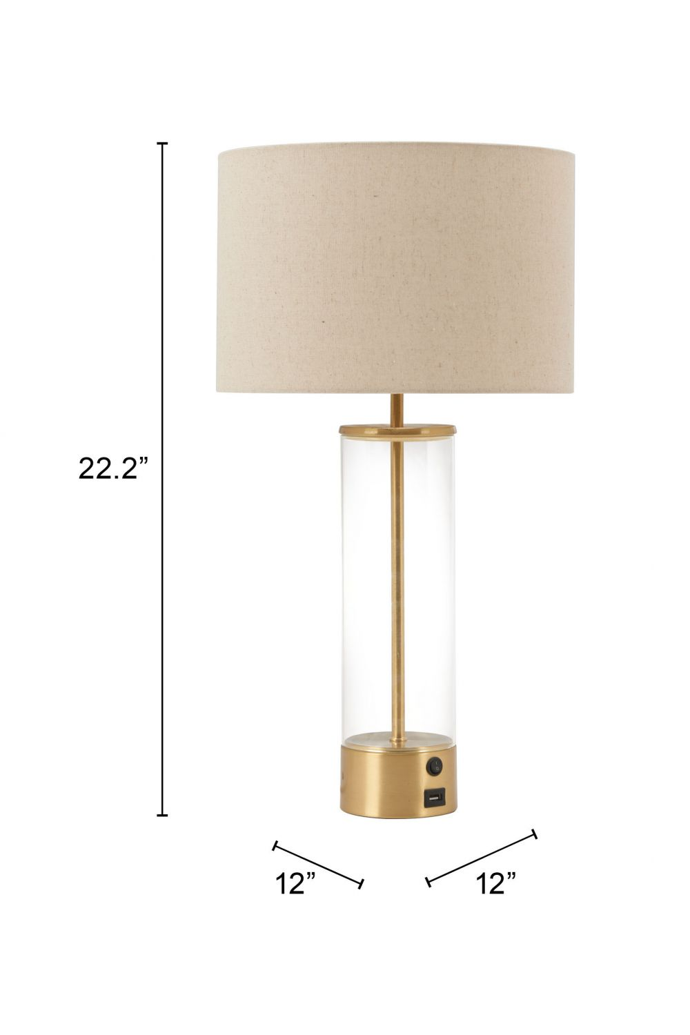 Beige Drum Shade Table Lamp | OROA Modern Boreal | Oroa.com