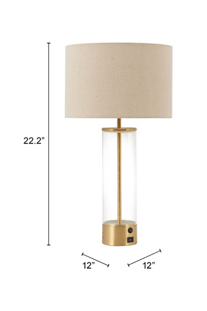Beige Drum Shade Table Lamp | OROA Modern Boreal | Oroa.com
