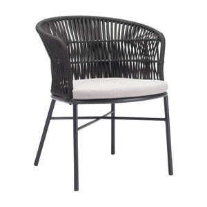  Contemporary Black Outdoor Dining Chairs (2) | Oroa.com