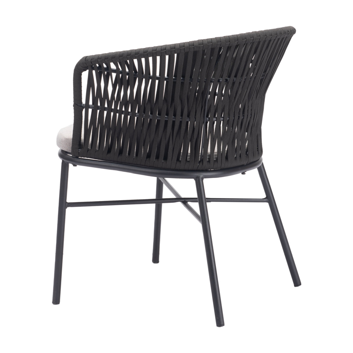   Contemporary Black Outdoor Dining Chairs (2) | Oroa.com