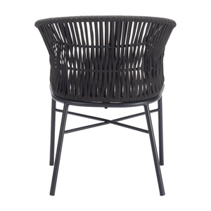   Contemporary Black Outdoor Dining Chairs (2) | Oroa.com