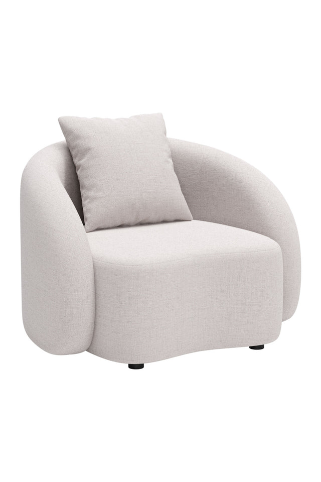 Beige Upholstered Outdoor Accent Chair | OROA Modern Sunny Isles | Oroa.com