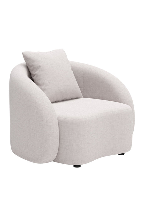 Beige Upholstered Outdoor Accent Chair | OROA Modern Sunny Isles | Oroa.com