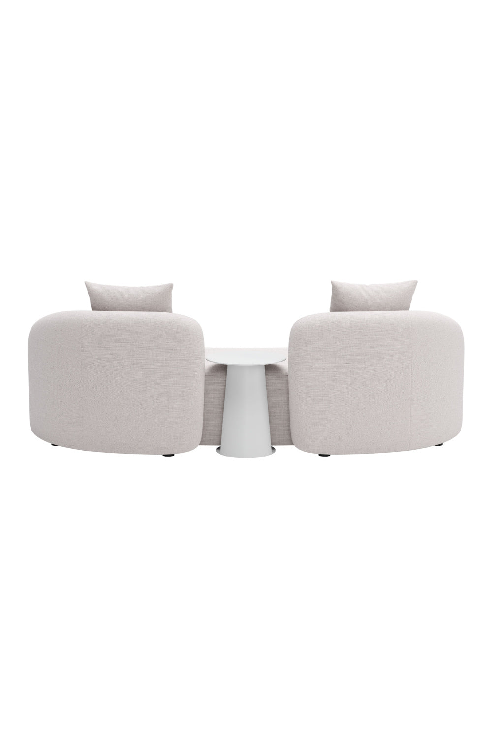 Beige Freeform Outdoor Loveseat | OROA Modern Sunny Isles | Oroa.com