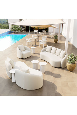 Beige Freeform Outdoor Loveseat | OROA Modern Sunny Isles | Oroa.com