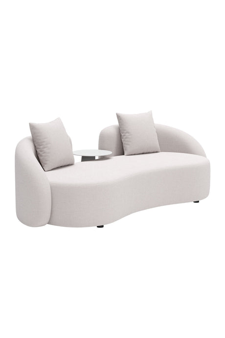 Beige Freeform Outdoor Loveseat | OROA Modern Sunny Isles | Oroa.com