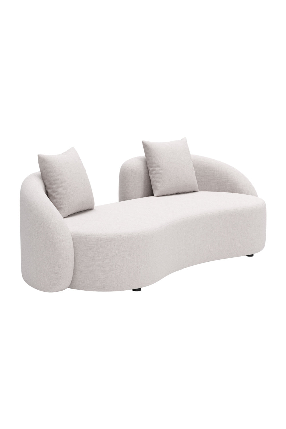 Beige Freeform Outdoor Loveseat | OROA Modern Sunny Isles | Oroa.com