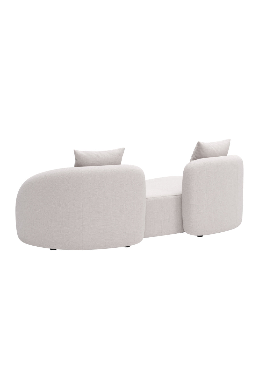 Beige Freeform Outdoor Loveseat | OROA Modern Sunny Isles | Oroa.com