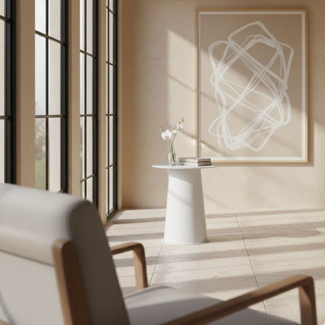 White Outdoor Side Table | OROA Modern Sunny Isles