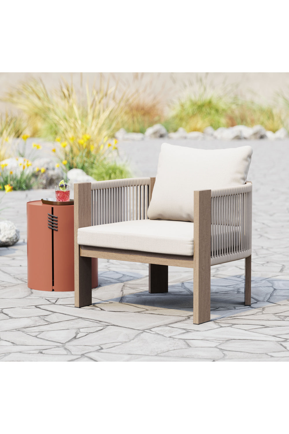 Beige Outdoor Accent Chair | OROA Modern Rebel | Oroa.com