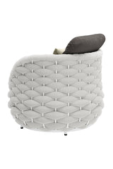 Gray Padded Outdoor Accent Chair | OROA Modern Coral Reef | Oroa.com
