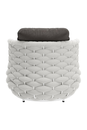 Gray Padded Outdoor Accent Chair | OROA Modern Coral Reef | Oroa.com