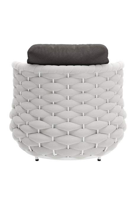 Gray Padded Outdoor Accent Chair | OROA Modern Coral Reef | Oroa.com