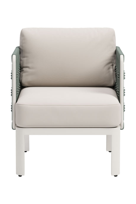White Olefin Outdoor Lounge Armchair | OROA Modern Bridgehampton | Oroa.com