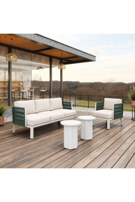 White Olefin Outdoor Lounge Armchair | OROA Modern Bridgehampton | Oroa.com