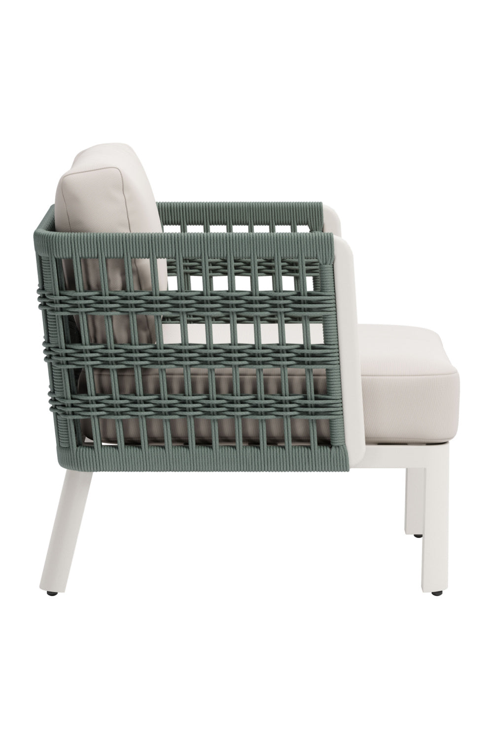 White Olefin Outdoor Lounge Armchair | OROA Modern Bridgehampton | Oroa.com
