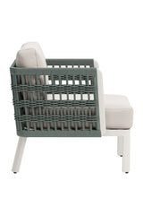 White Olefin Outdoor Lounge Armchair | OROA Modern Bridgehampton | Oroa.com
