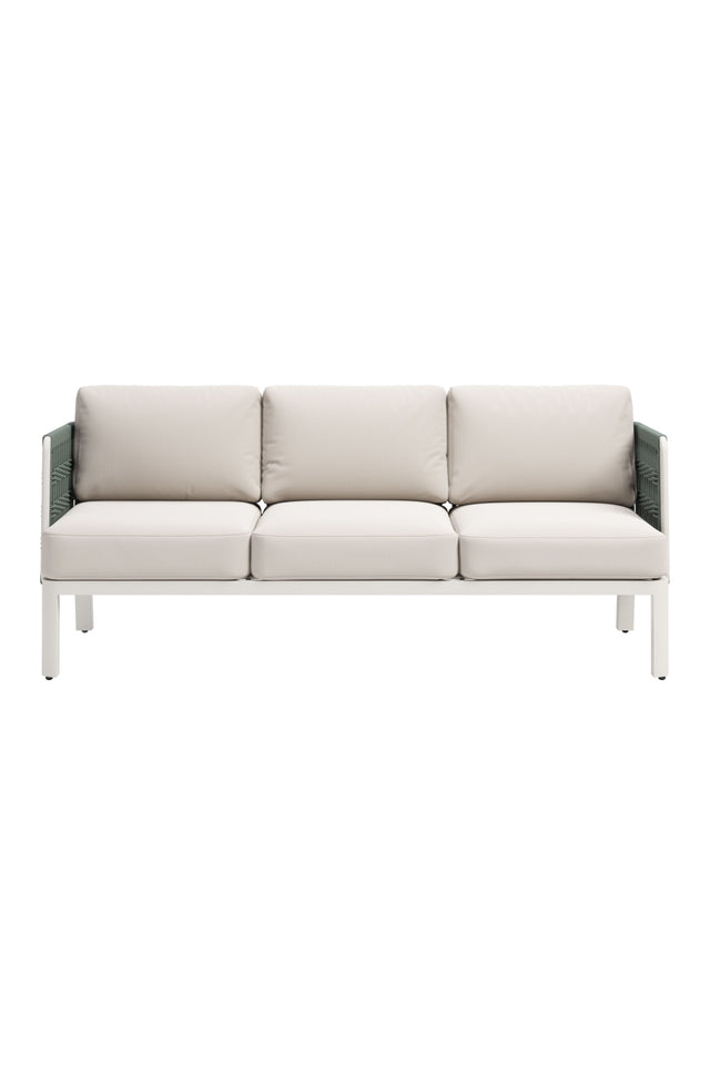 White Olefin Outdoor Sofa | OROA Modern Bridgehampton | Oroa.com