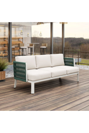 White Olefin Outdoor Sofa | OROA Modern Bridgehampton | Oroa.com