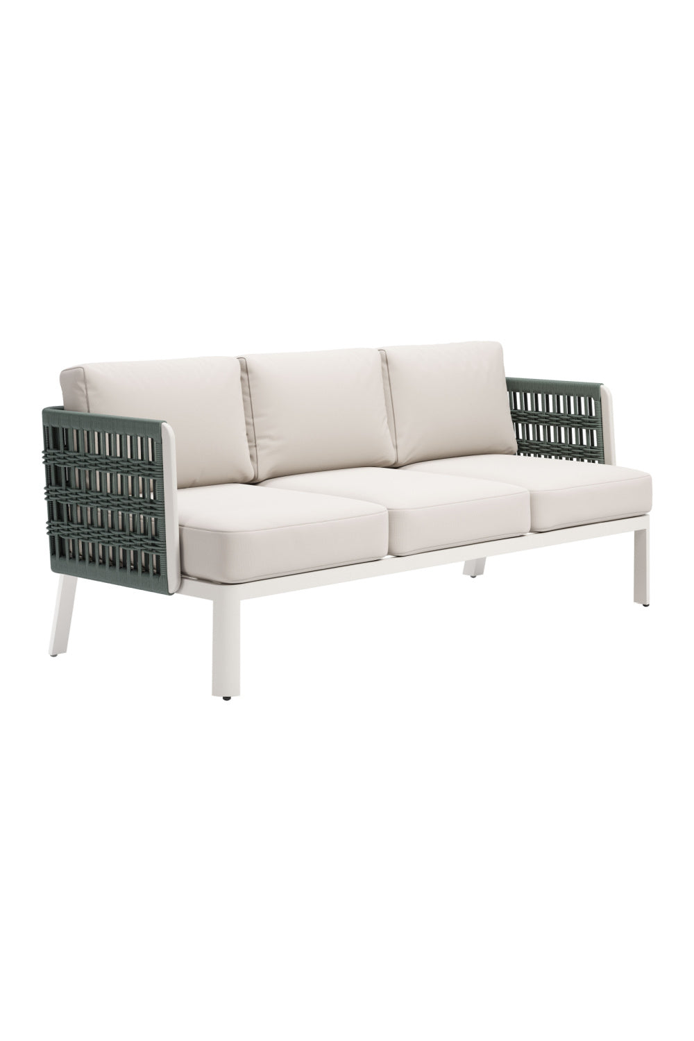 White Olefin Outdoor Sofa | OROA Modern Bridgehampton | Oroa.com