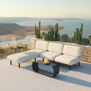 Gray Aluminum Outdoor Coffee Table | OROA Modern Brisa