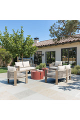 Brown Aluminum Outdoor Side Table | OROA Modern Bayu | Oroa.com
