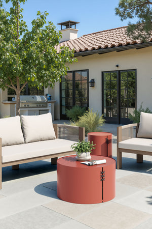 Brown Aluminum Outdoor Coffee Table | OROA Modern Bayu | Oroa.com